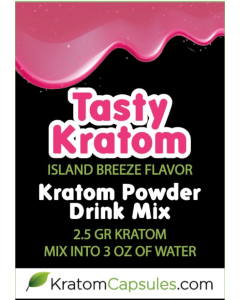 Island Breeze Flavored Kratom Drink Mix -        5 Packs / 25 Grams